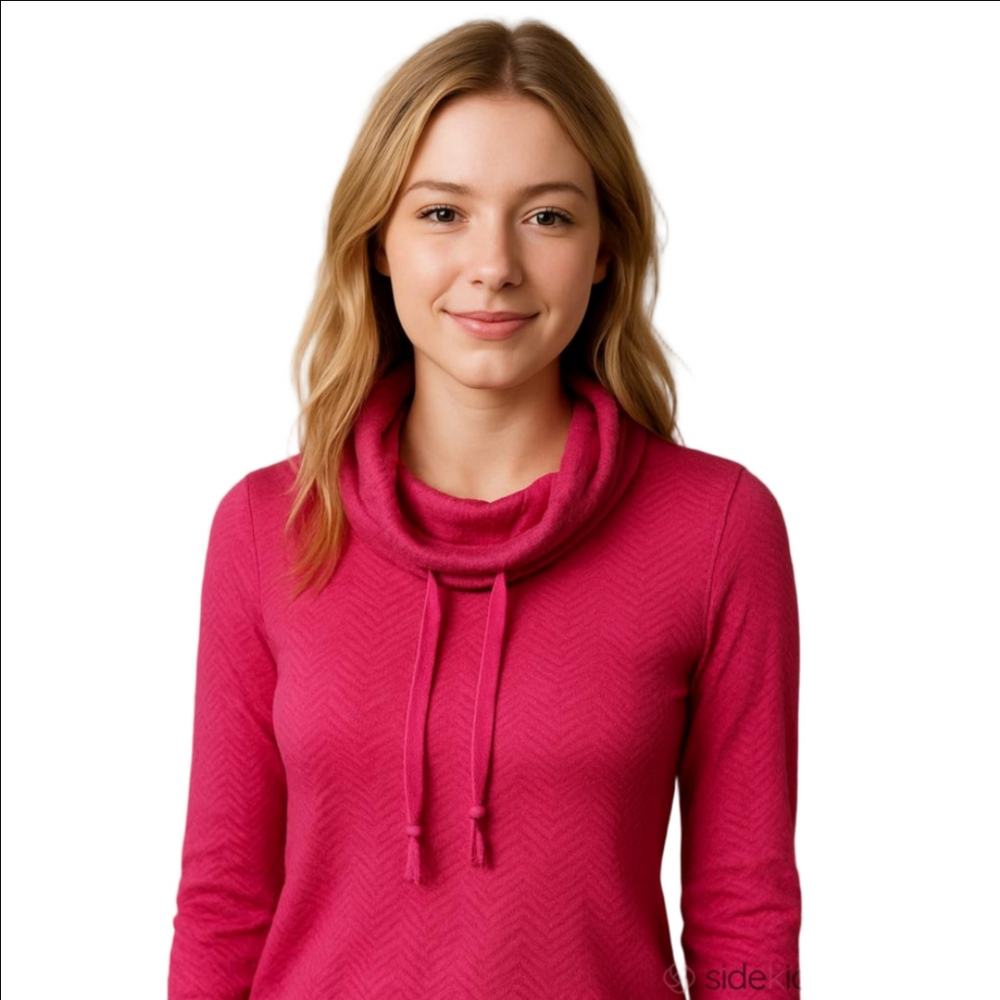 Moving Comfort Neon Pink Hooded Long Sleeves Active Athletic Sports Top S